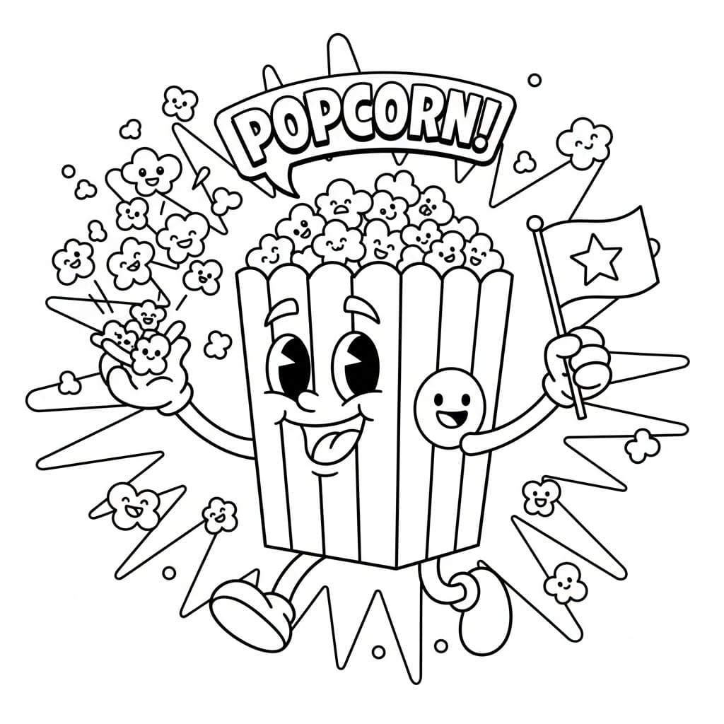 Popcorn divertenti da colorare