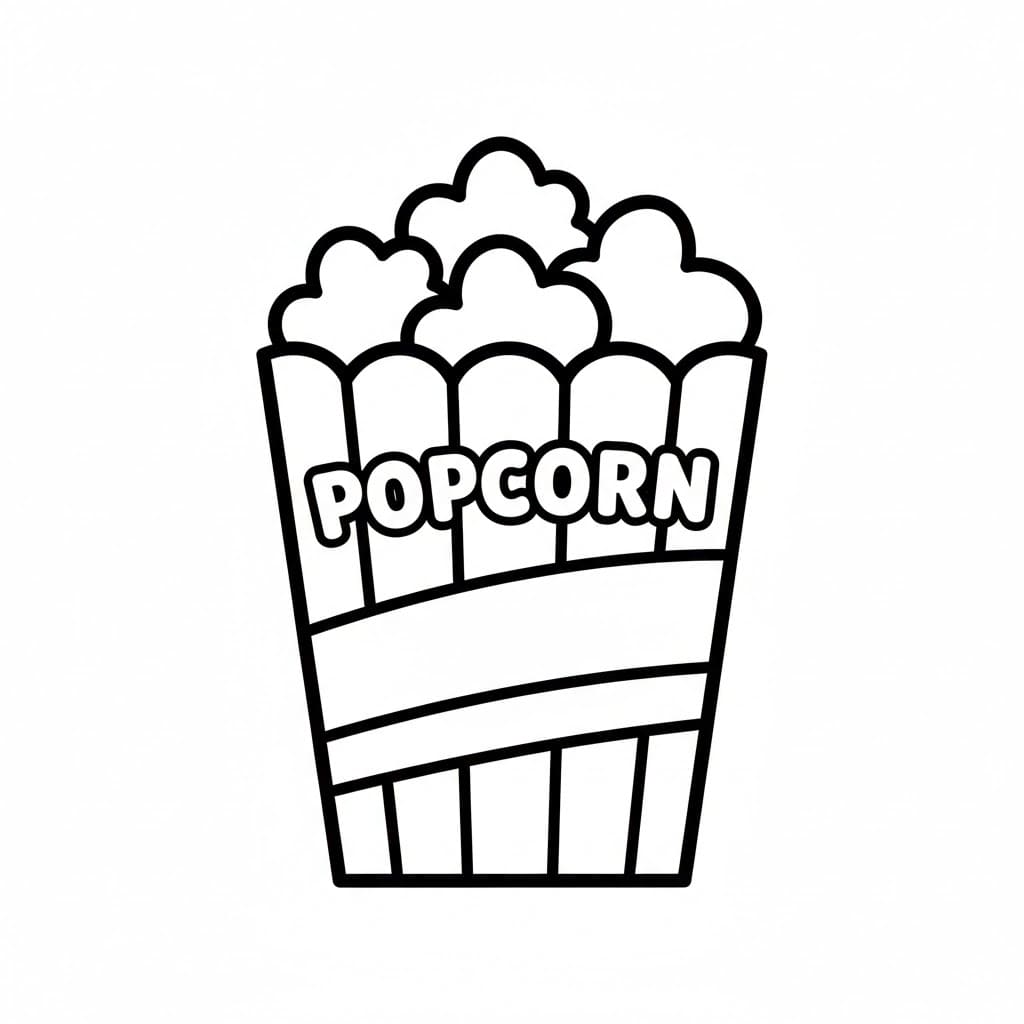 Popcorn per bambini da colorare