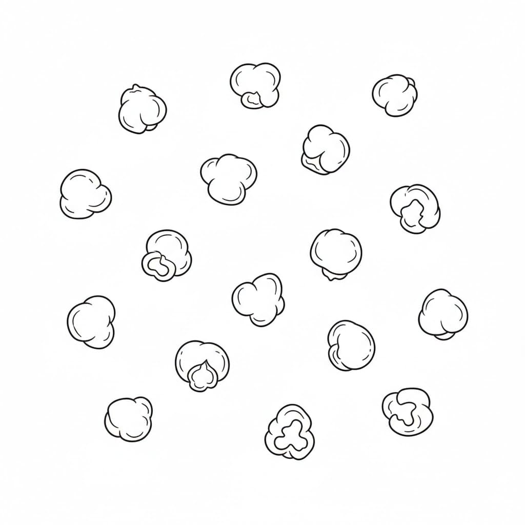 Popcorn piccoli da colorare