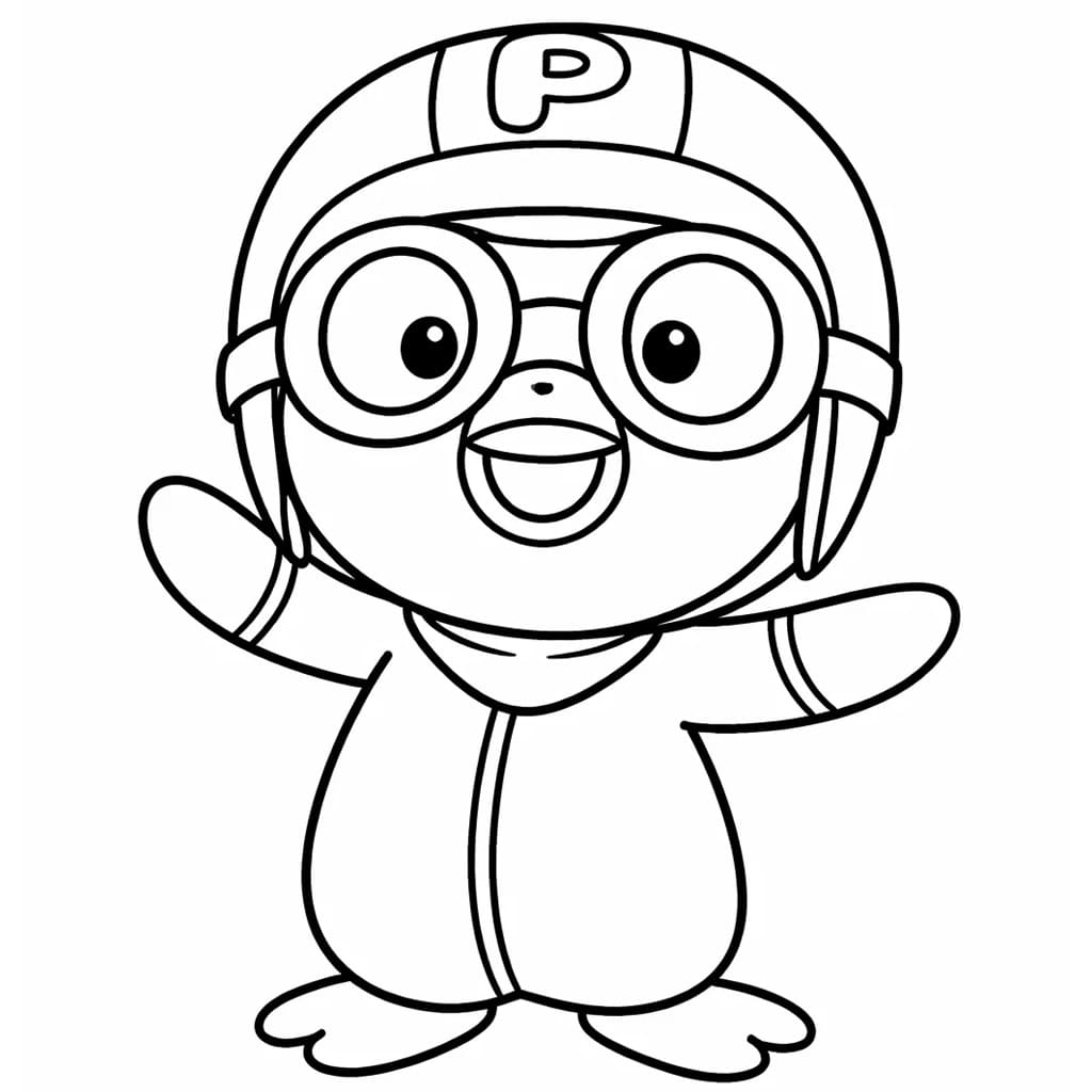 Pororo divertente da colorare