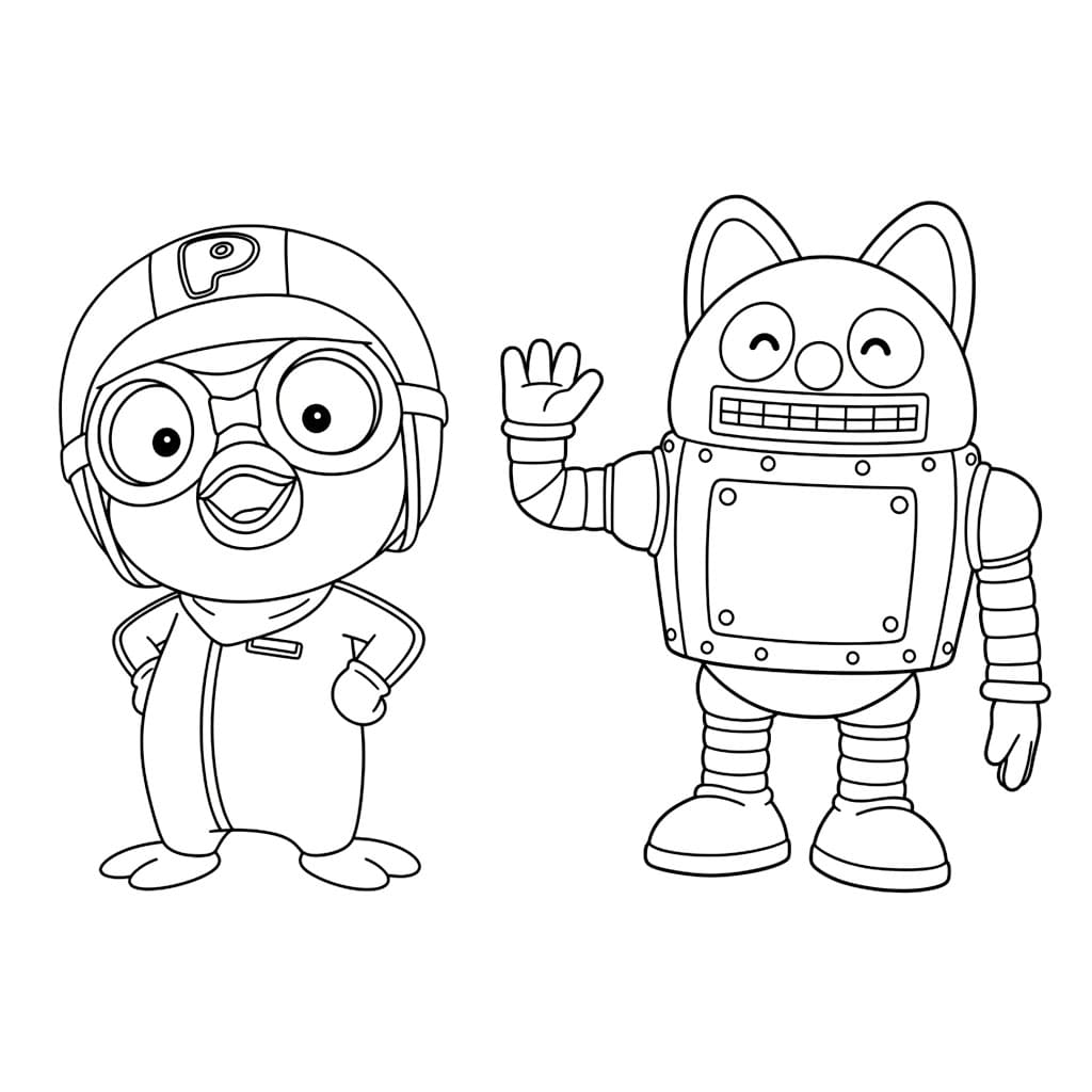 Pororo e Rody da colorare