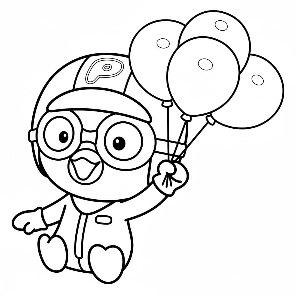 Pororo tiene il pallone da colorare