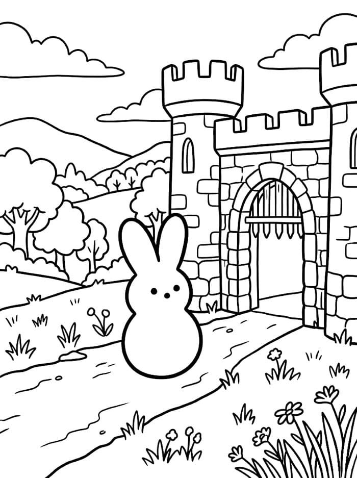 Porta del Castello di Peeps da colorare