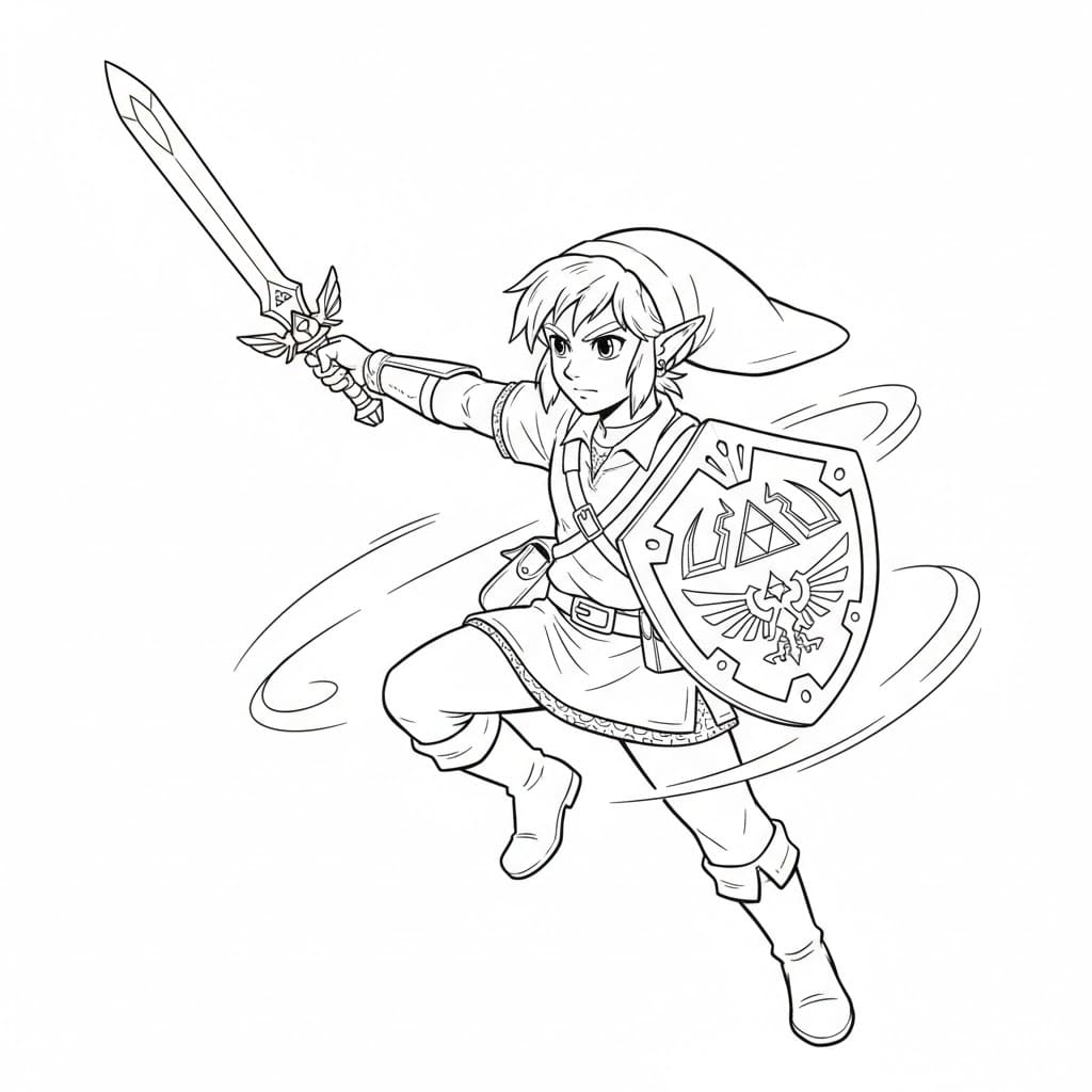Posa di Link Avventura da colorare