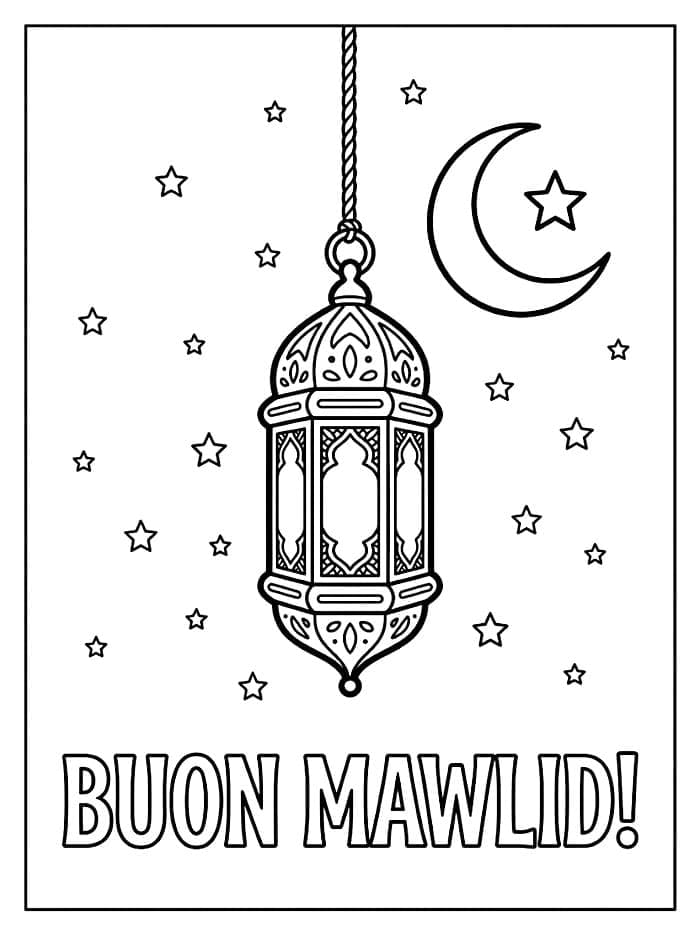 Poster di Mawlid da colorare