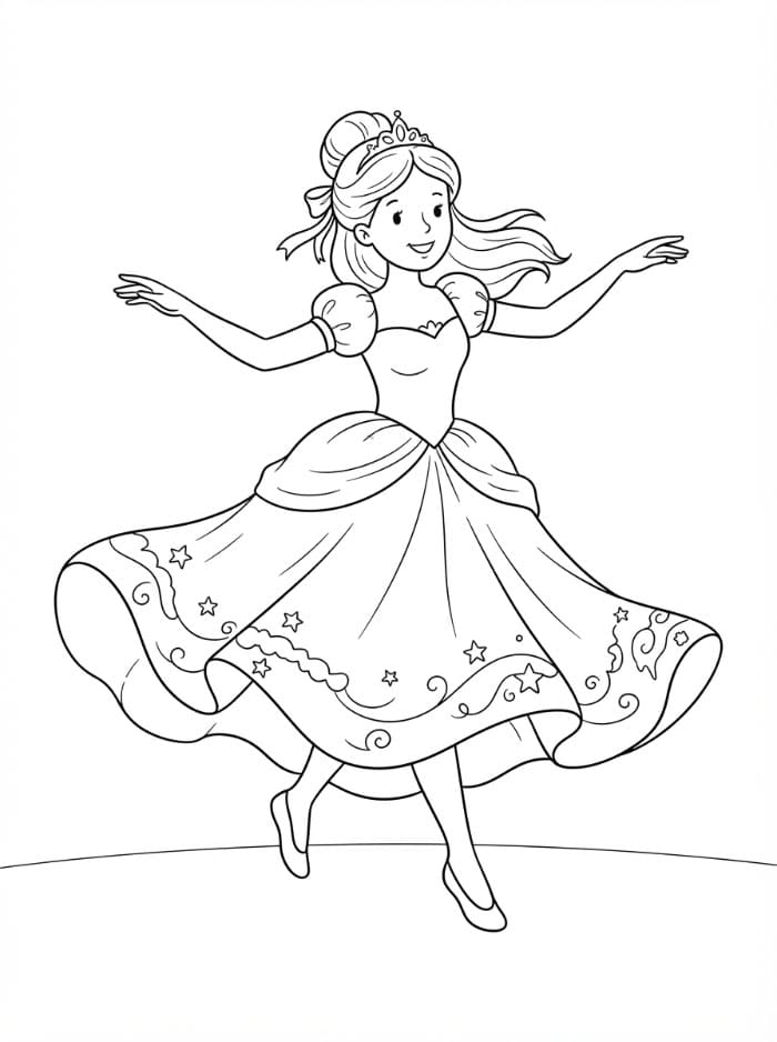Principessa bellissima da colorare