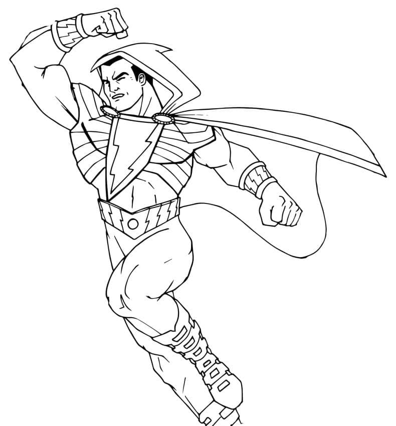 Printable Shazam da colorare