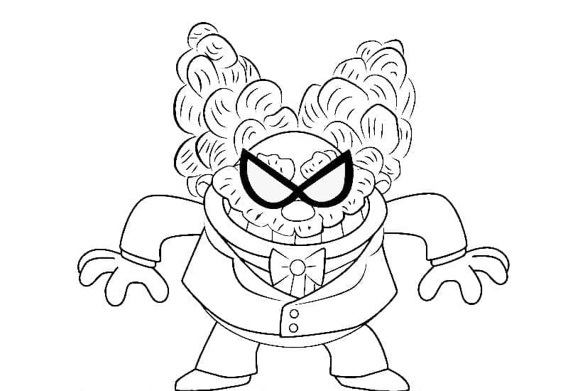 Professor Poopypants di Capitan Mutanda da colorare