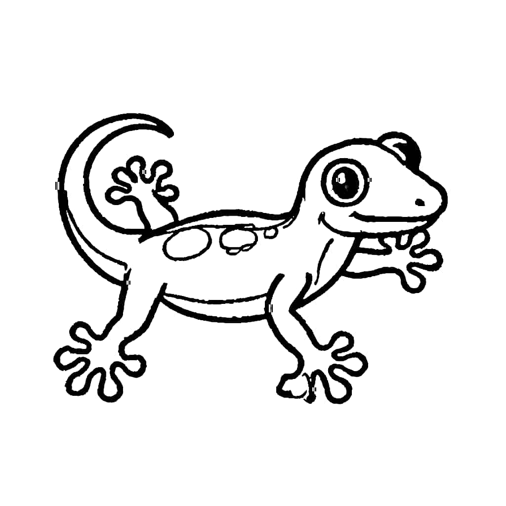 Profilo del geco da colorare Profilo del geco da colorare