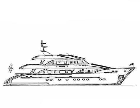 yacht coloring page printable