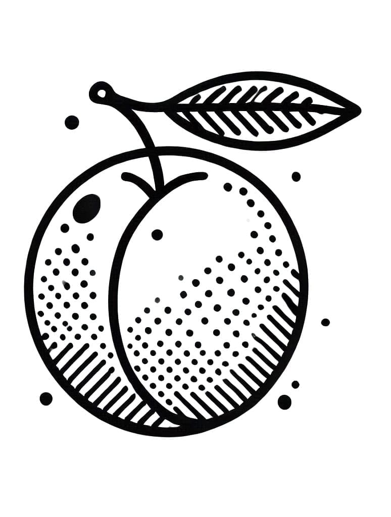 Prugna per bambini da colorare