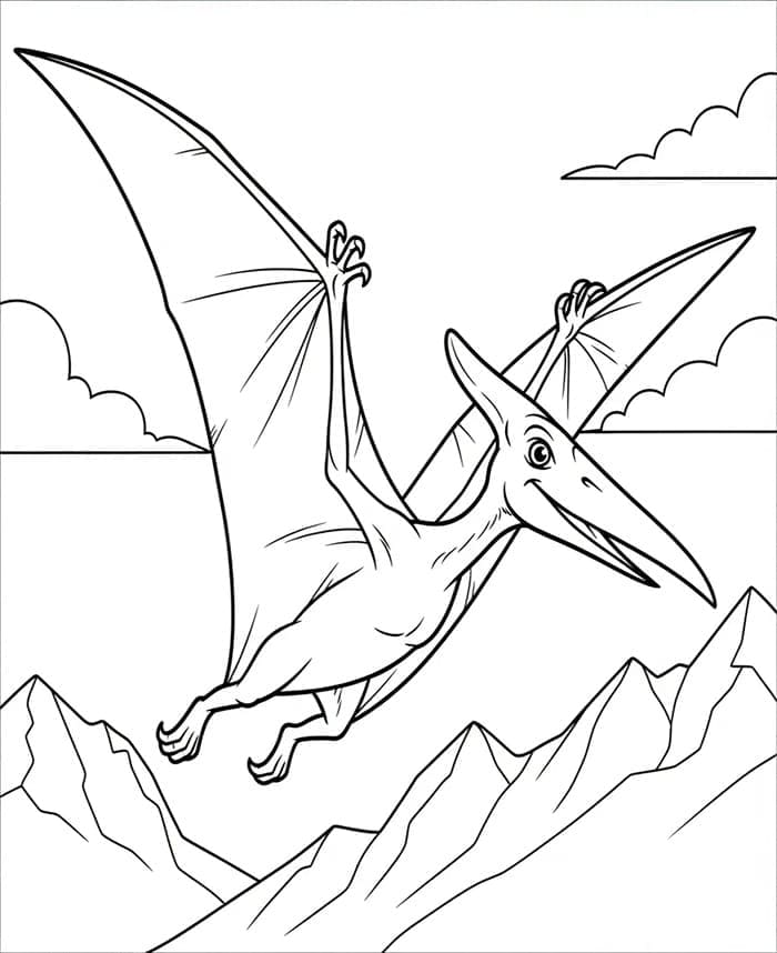 Pterodattili e dinosauri da colorare
