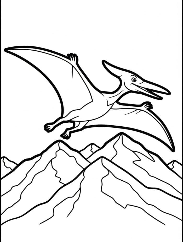 Pterodattilo della giungla da colorare