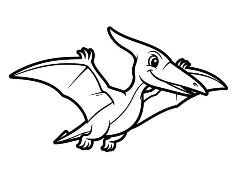 Pterodattilo e nuvola da colorare