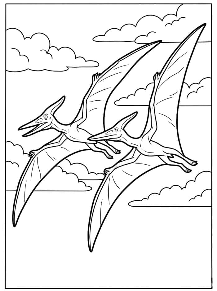 Pterodattilo felice da colorare