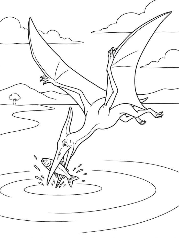 Pterodattilo stampabile gratis da colorare