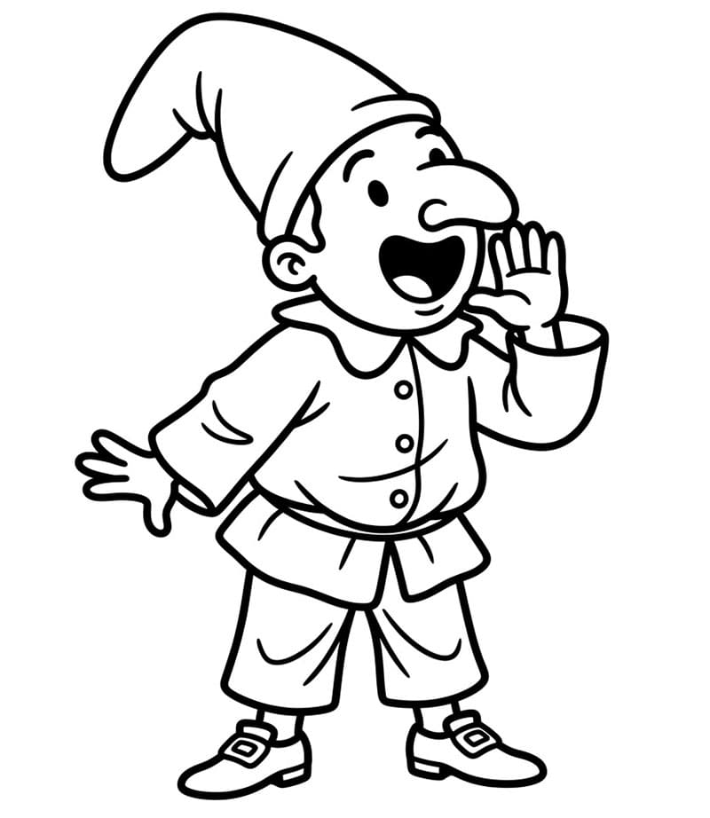Pulcinella chiama a raccolta da colorare