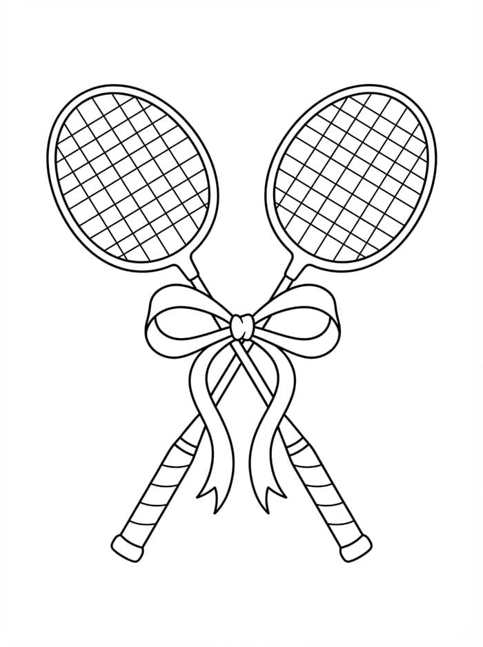 Racchetta da badminton con nastro da colorare