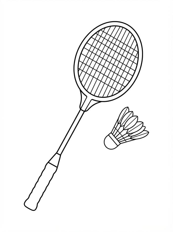 Badminton da colorare