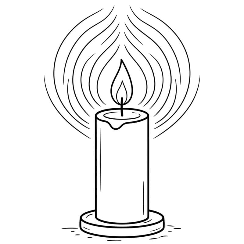 Raggi di luce Candela da colorare