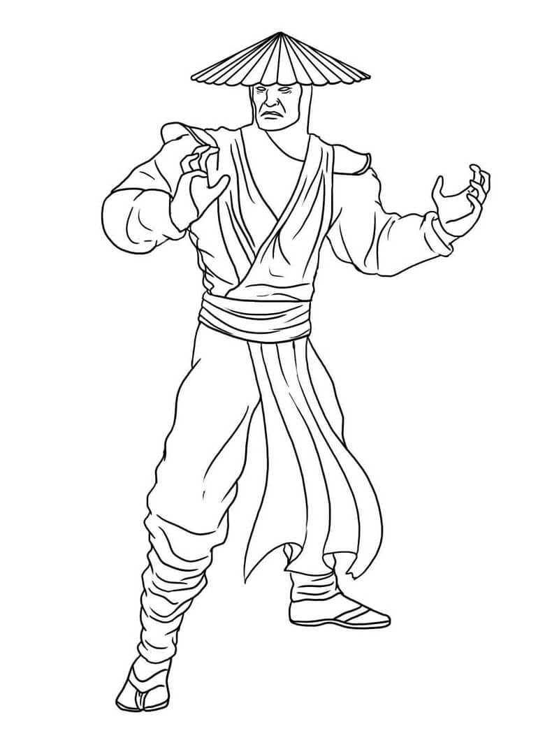 Raiden Mortal Kombat da colorare