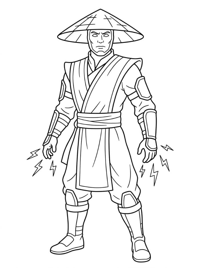Raiden Mortal Kombat da colorare