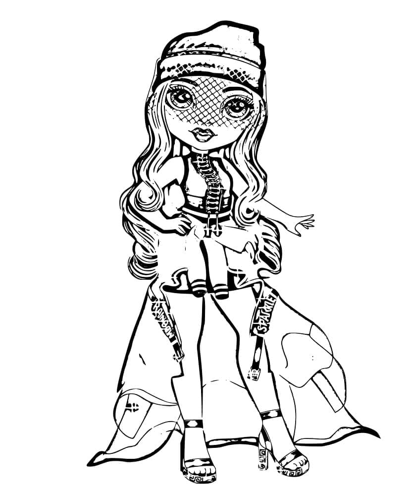 Rainbow High Ruby da colorare