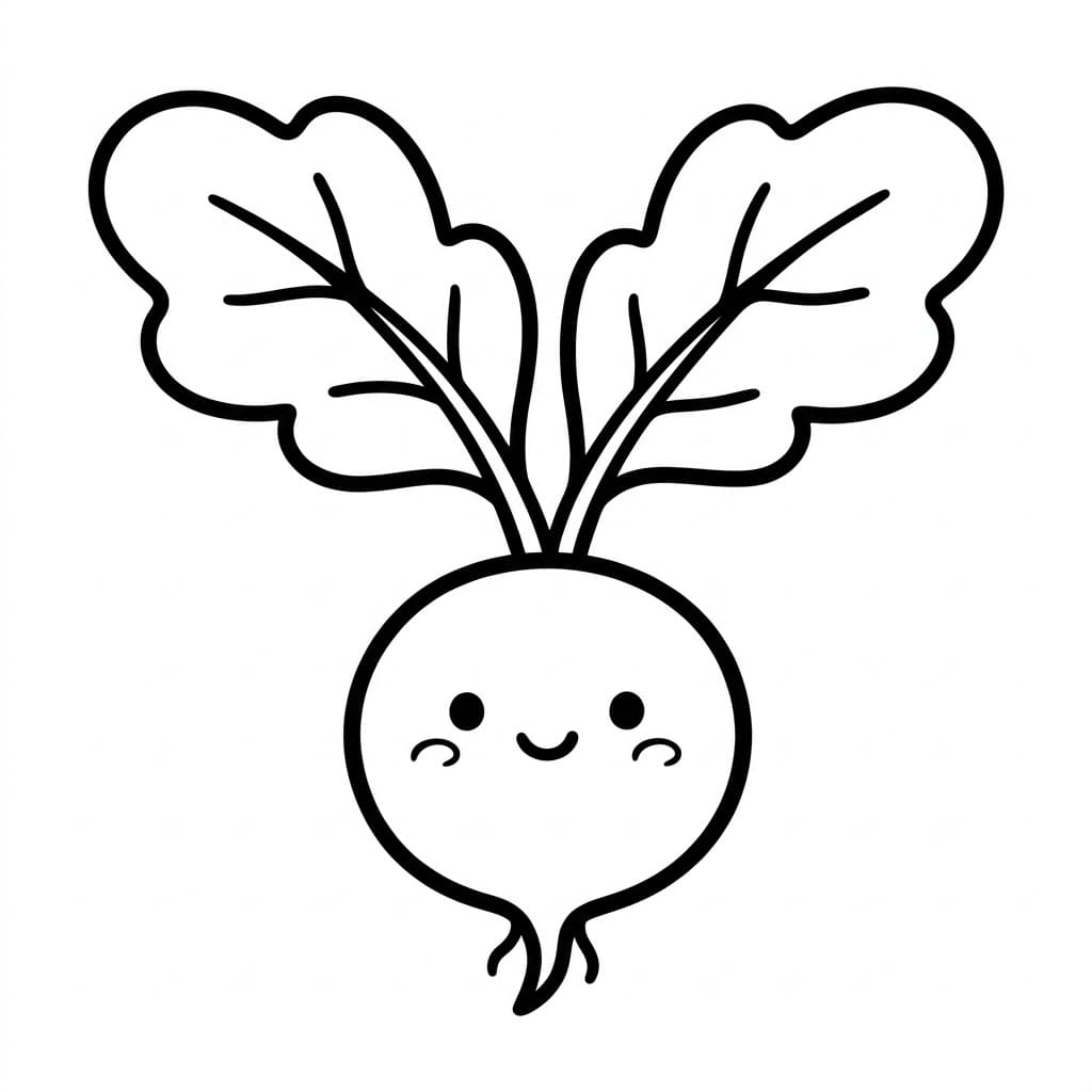 Ravanello da colorare