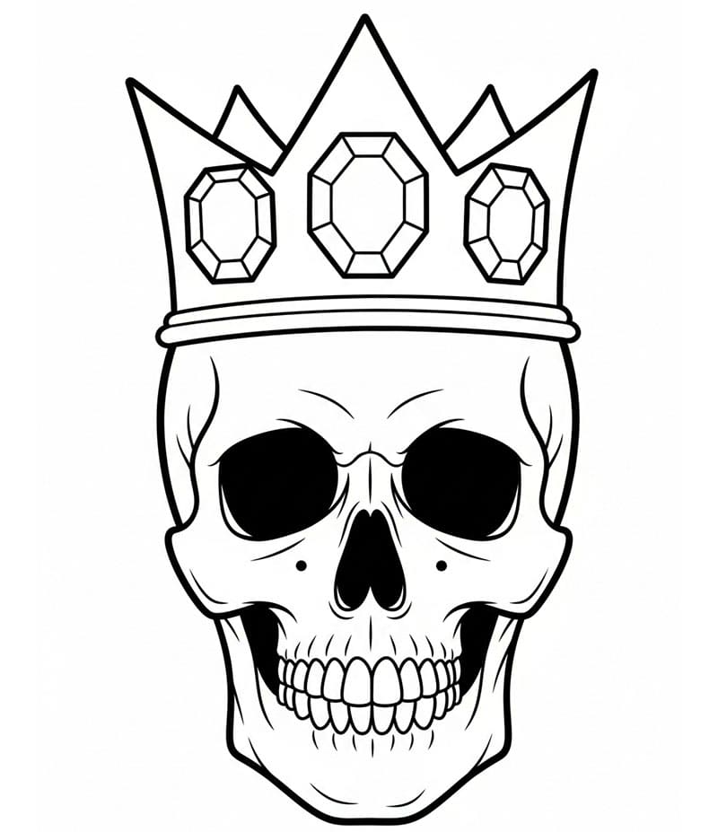 Re Teschio da colorare