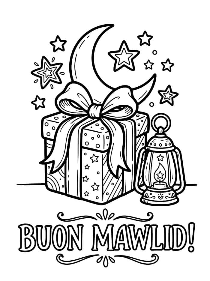 Regalo di Mawlid da colorare