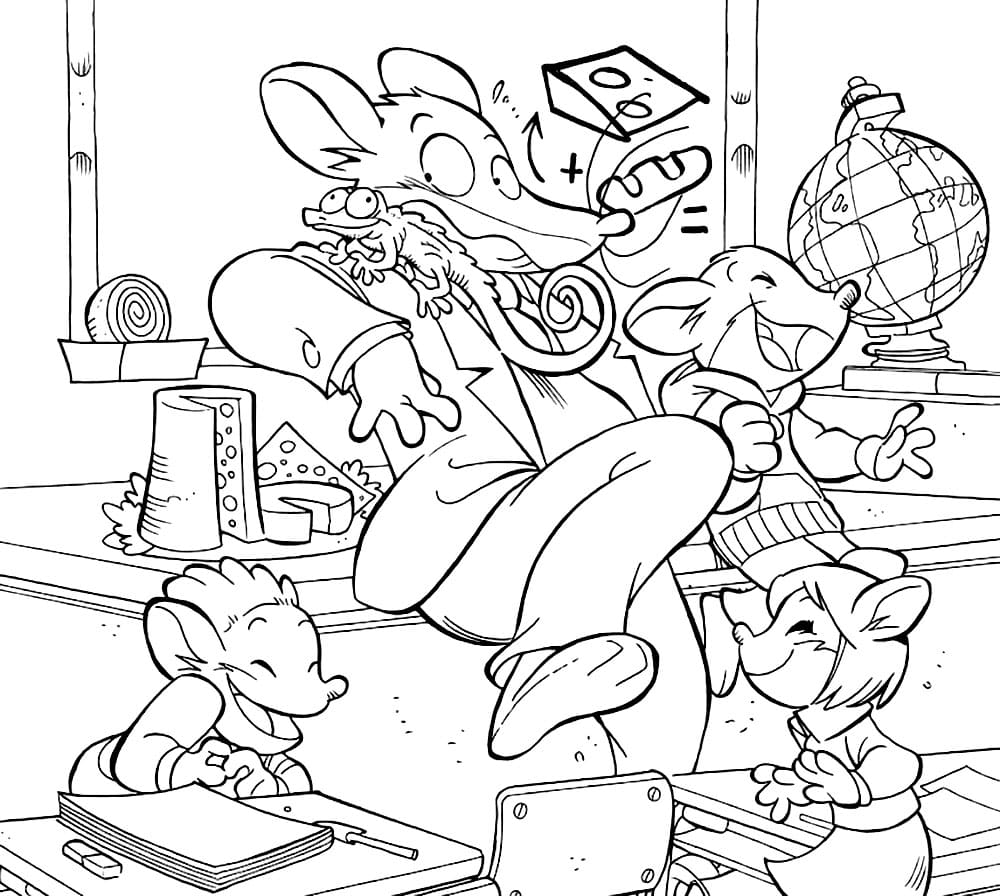 Ricerca di Geronimo Stilton da colorare