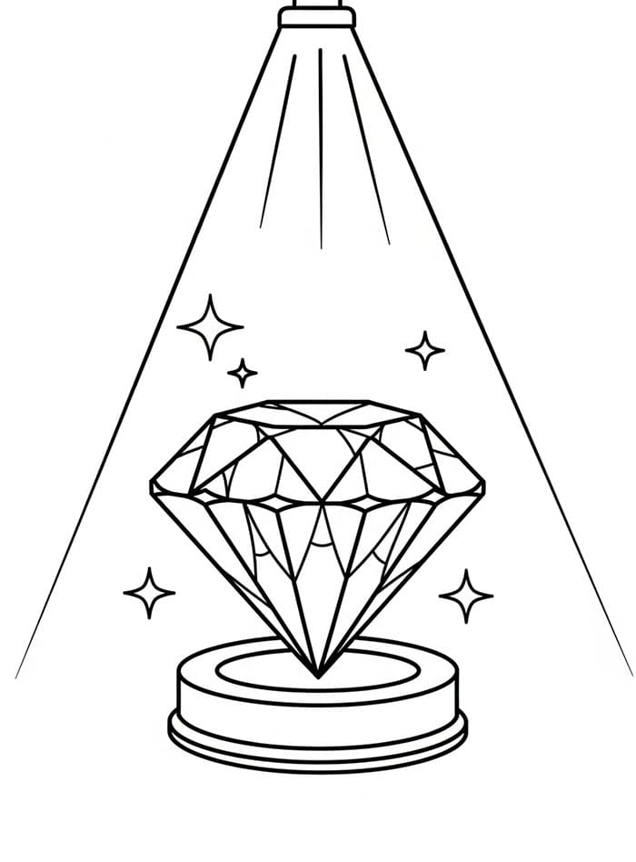 Riflettore di diamanti da colorare