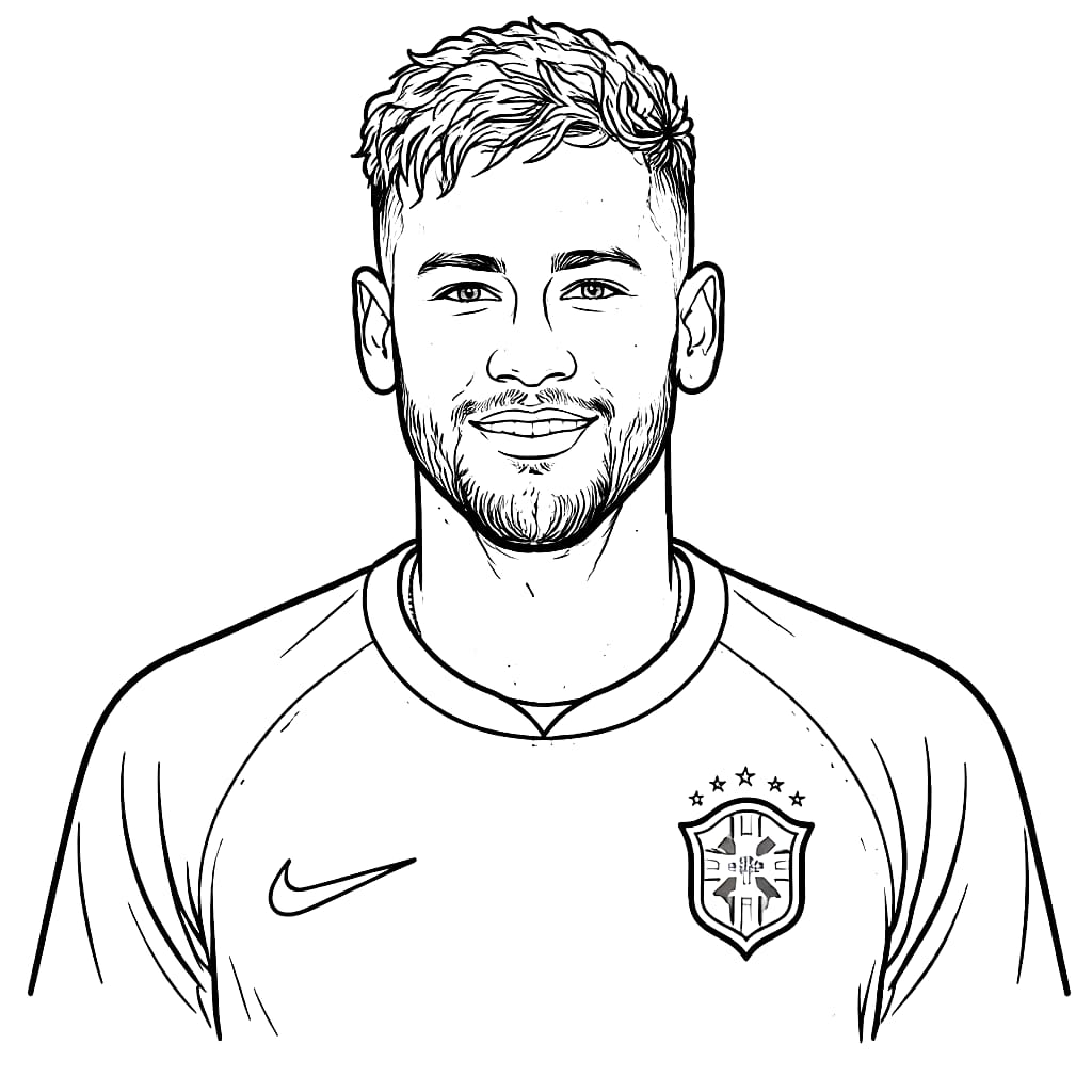 Ritratto Neymar da colorare