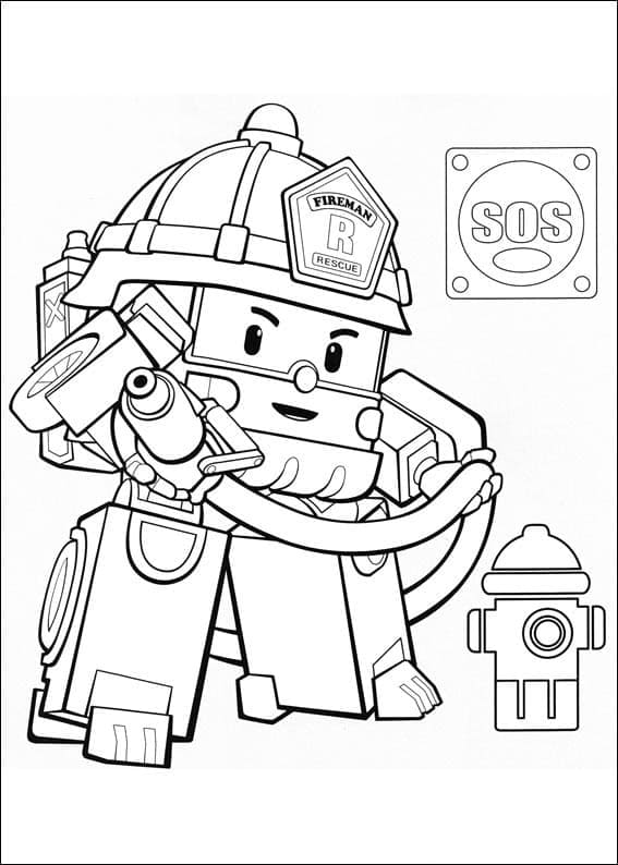 Robocar Poli 10 da colorare