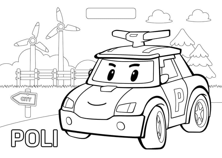 Robocar Poli 18 da colorare