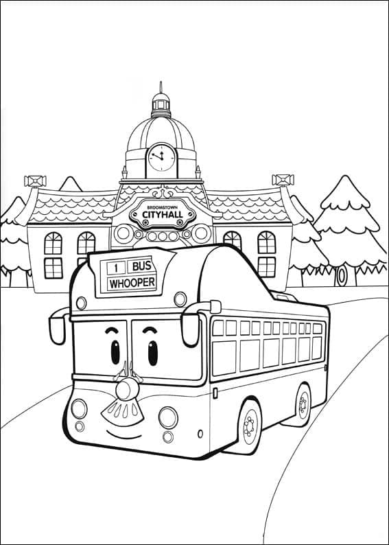 Robocar Poli 6 da colorare