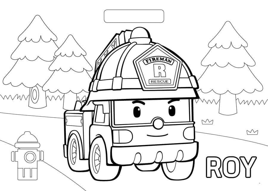 Robocar Poli Roy da colorare