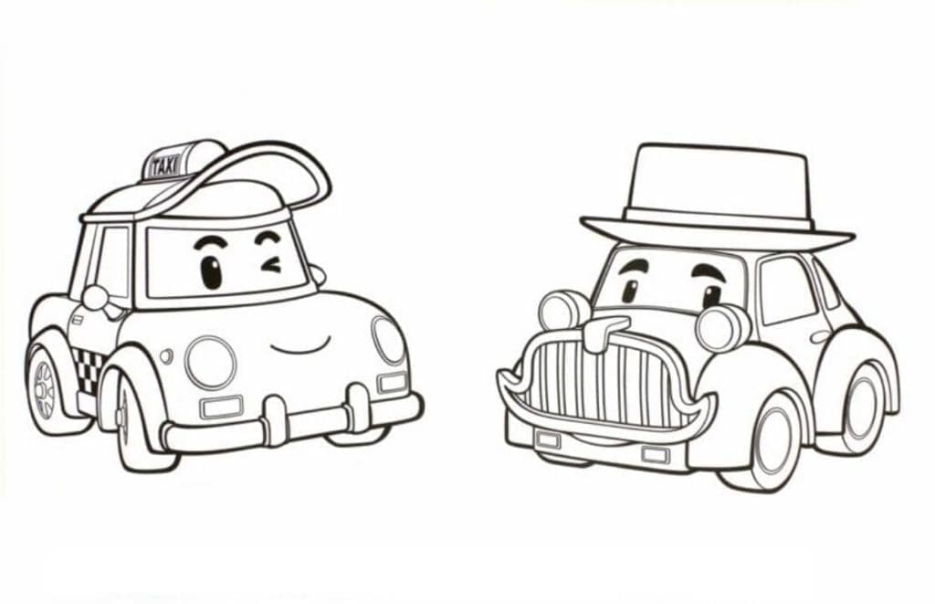 Robocar Poli gratis stampabile da colorare