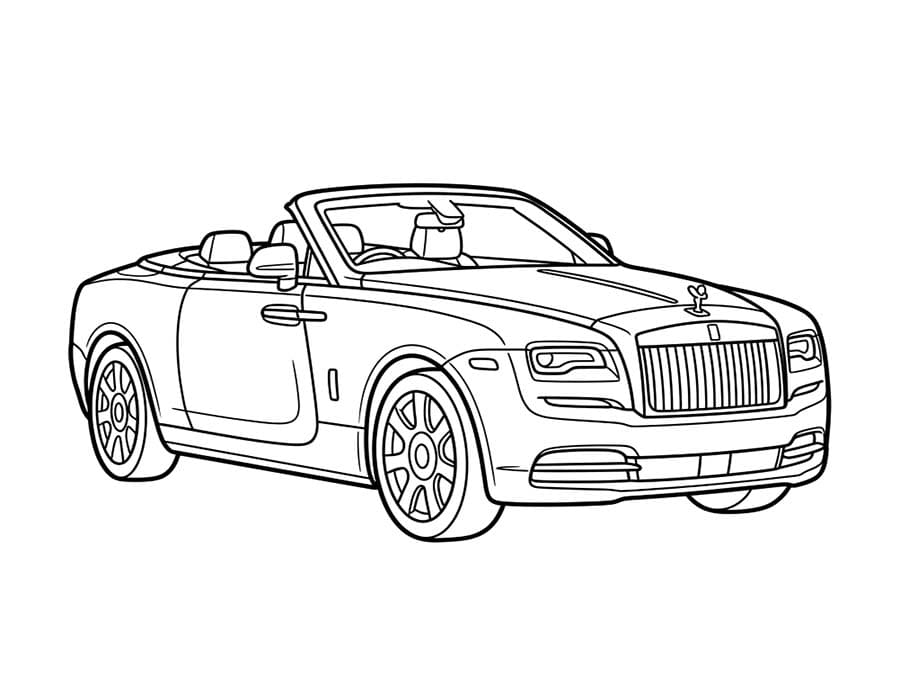 Rolls Royce gratis facile da colorare
