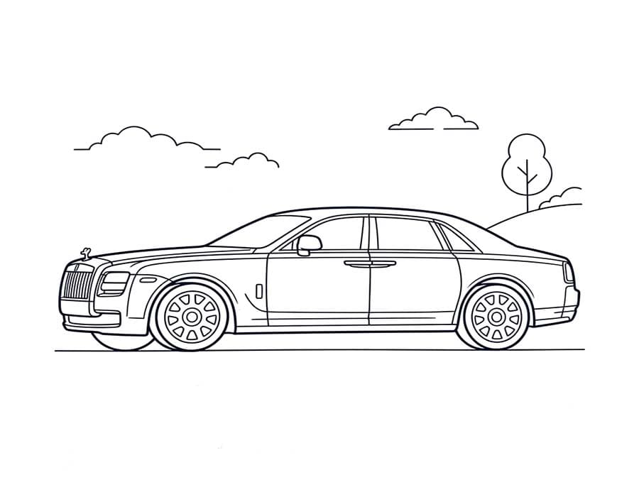 Rolls Royce gratis per bambini da colorare