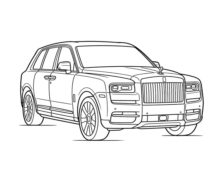 Rolls Royce gratis stampabile semplice da colorare