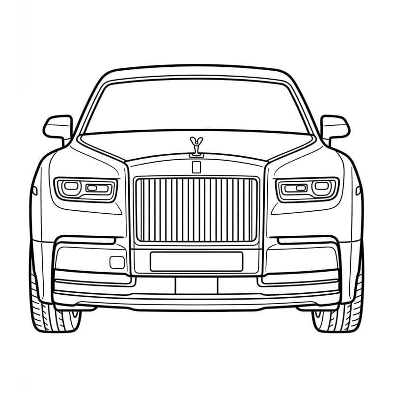 Rolls Royce stampabile di base da colorare
