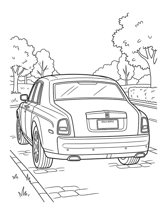 Rolls Royce stampabile facile da colorare