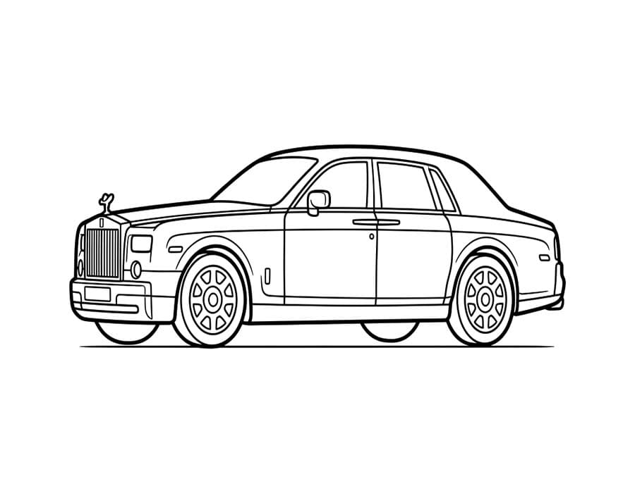 Rolls Royce stampabile semplice da colorare