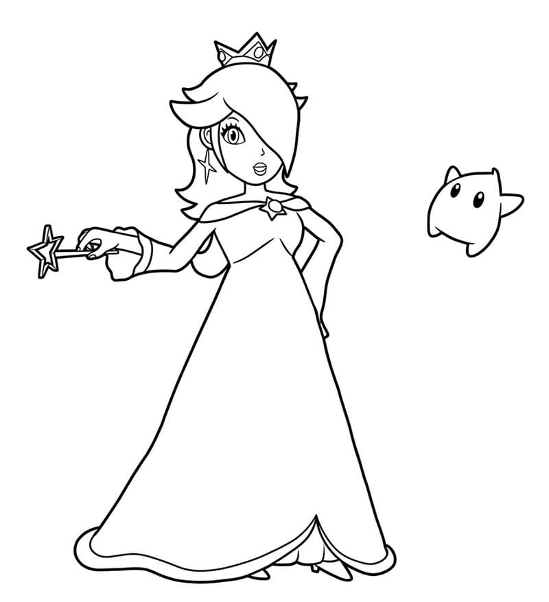 Rosalina Molto Carina da colorare