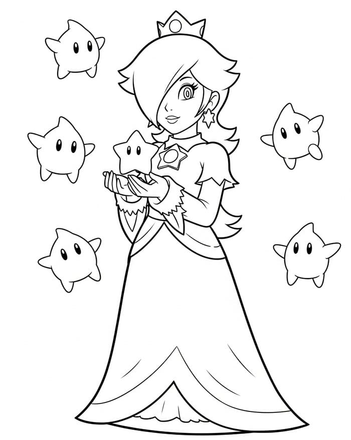 Rosalina apprezza da colorare