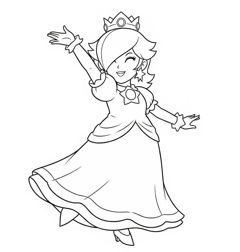 Rosalina balla da colorare