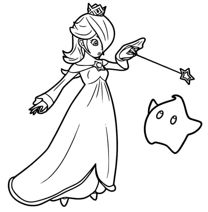 Rosalina di Mario Bros da colorare