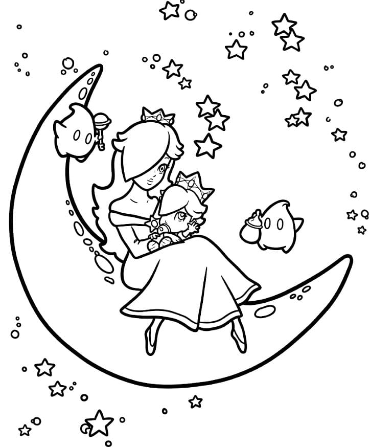 Rosalina di Mario da colorare