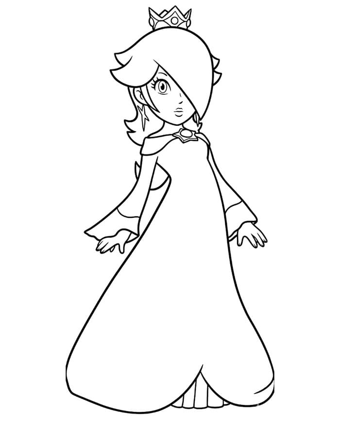 Rosalina di Super Mario da colorare